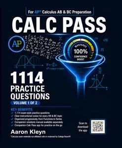 Calc Pass Volume 1: 1,114 Practice Questions book cover